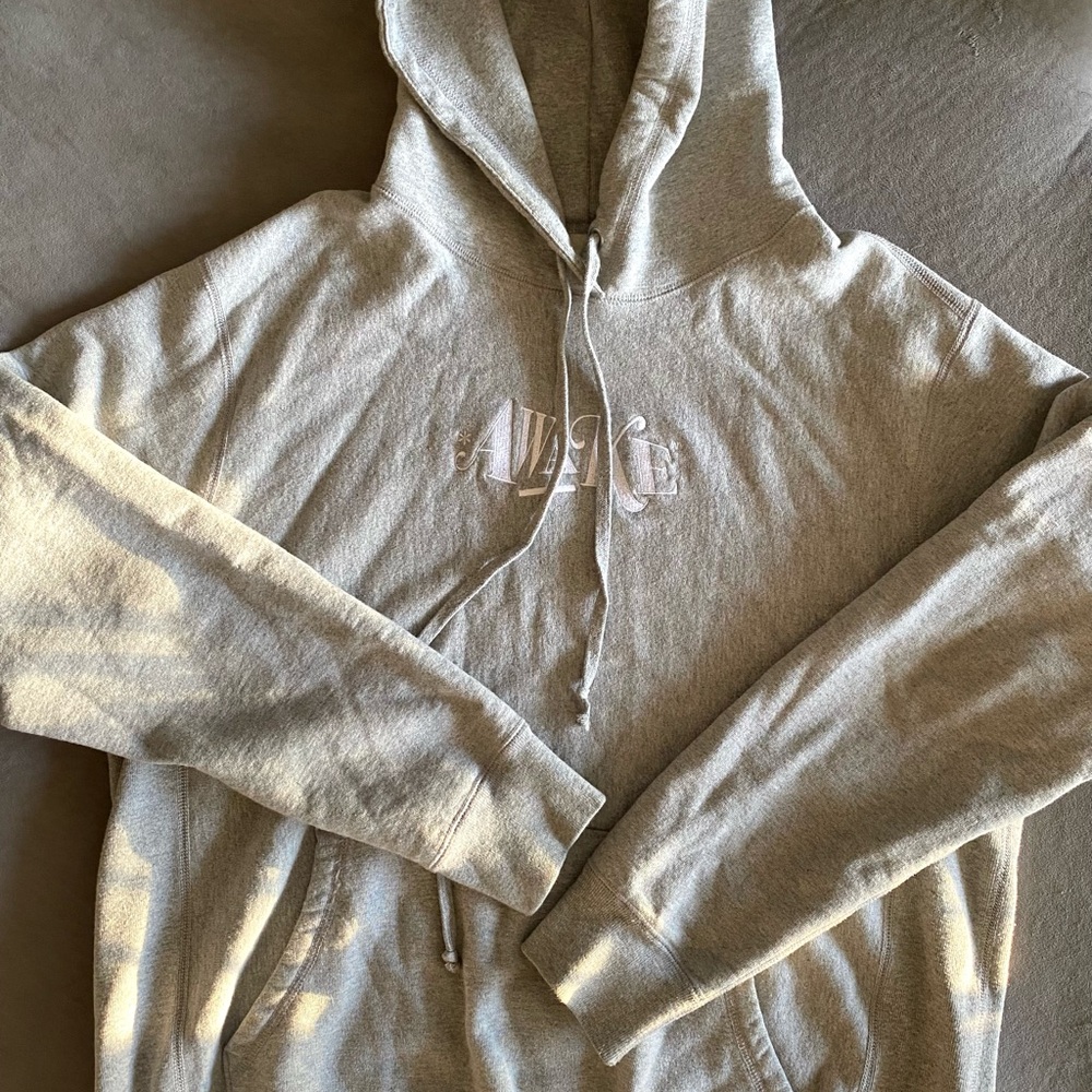 SOLD OUT Awake NY Grey Embroidered Hoodie / New / Size M